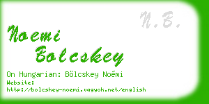 noemi bolcskey business card