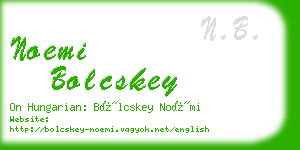 noemi bolcskey business card